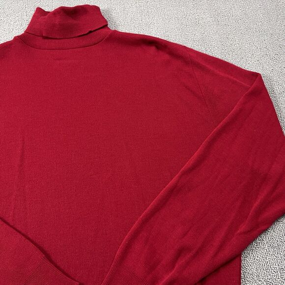Vintage Le Tigre Sweater Adult Large Red Turtle Neck Sweatshirt Casual Men's - Picture 4 of 15